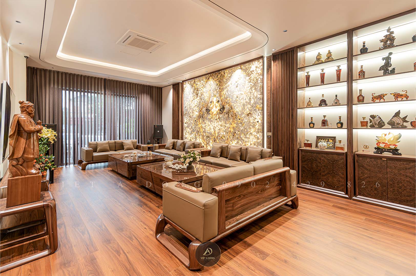 Làm từ gỗ óc chó cao cấp được tẩm sấy bằng công nghệ cao Bắc Mỹ